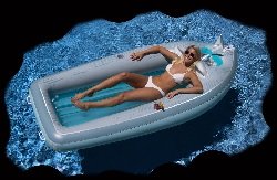 inflatable not real boat with pump